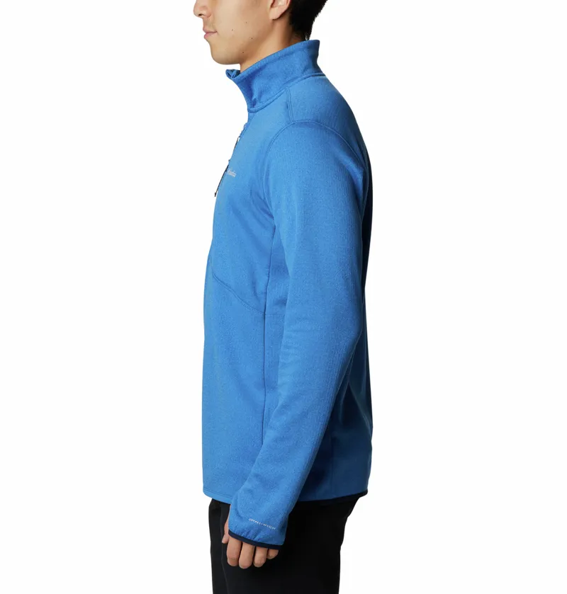 Columbia Men's Park View Fleece Half Zip in Bright Indigo Heather-1